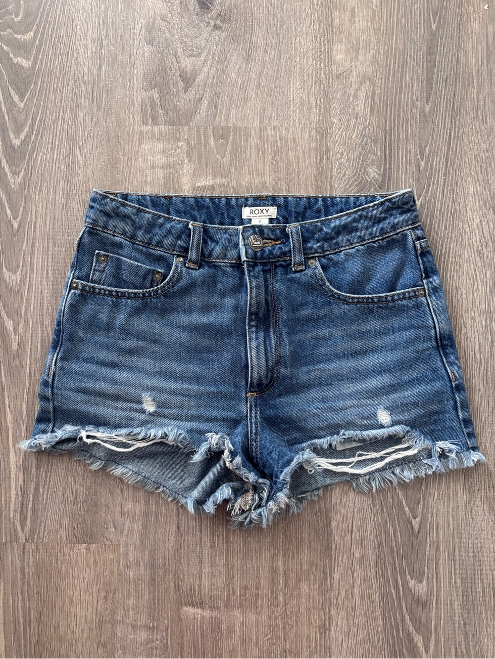 Roxy High Waisted Denim Shorts (Size 27)